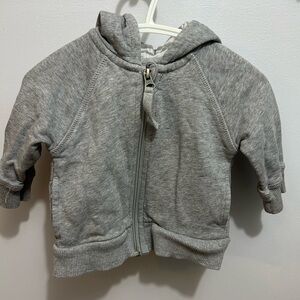 Hanna Andersson Gray and White Baby Hoodie